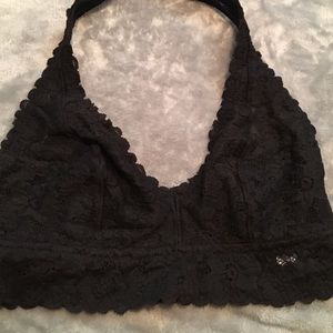 NWOT* Black aerie lace halter bralette - S-DD